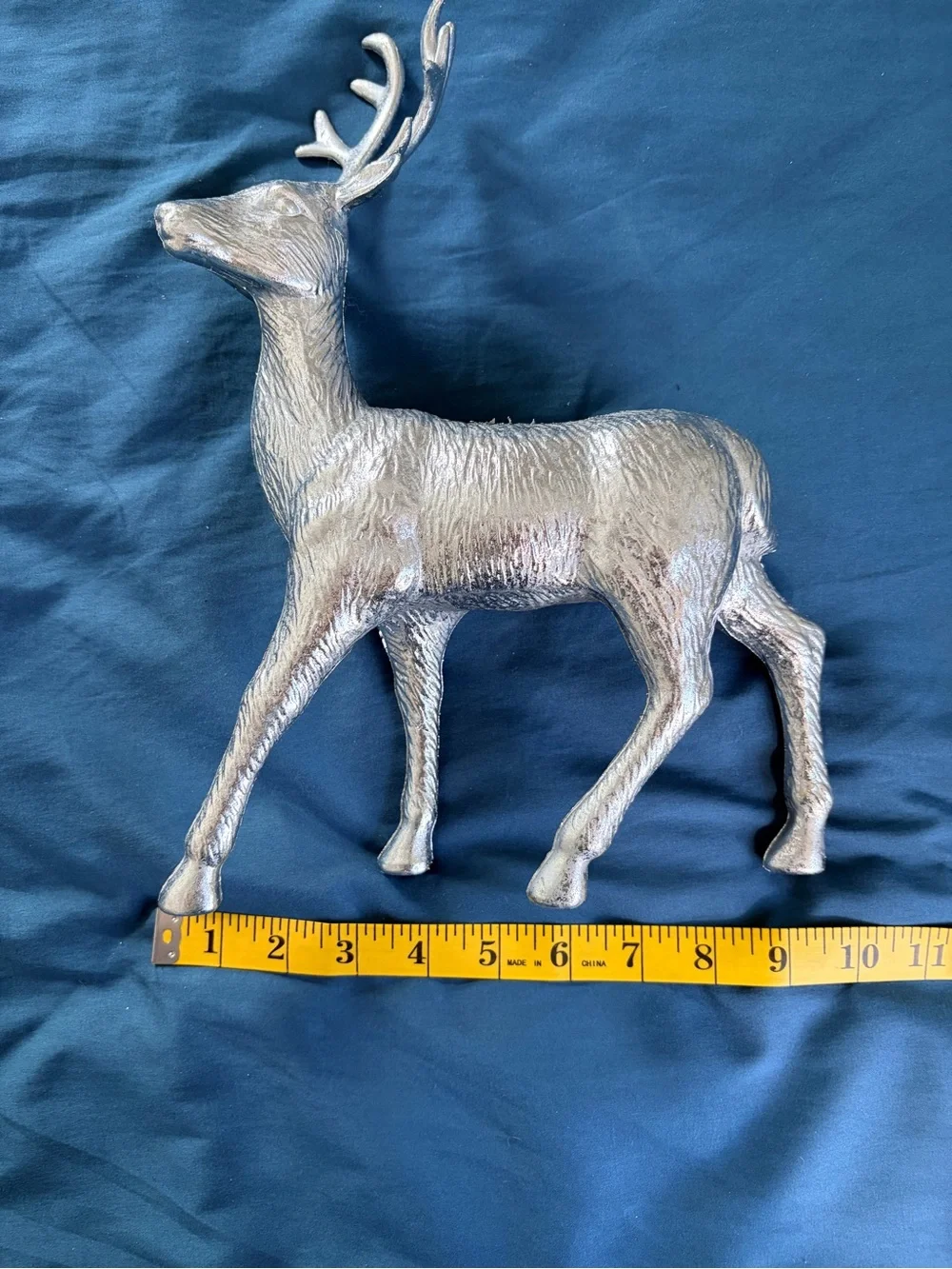 Target Holiday Shop Silver Reindeer Figurine Faux Metal Christmas Decor